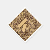  William Morris Larkspur Patroon Monogram Servet (Hoek)
