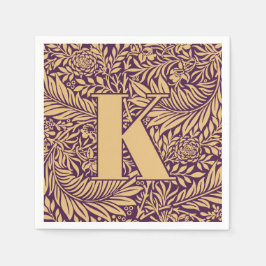 William Morris Larkspur Patroon Monogram Servet