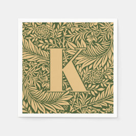 William Morris Larkspur Patroon Monogram Servet