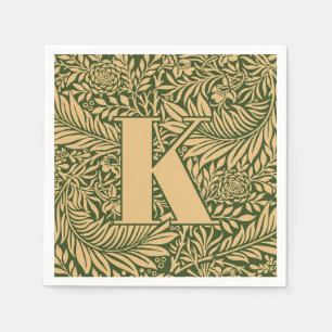 William Morris Larkspur Patroon Monogram Servet