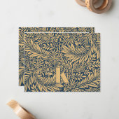  William Morris Larkspur Patroon Note Kaart Notitiekaartje (Voorkant / Achterkant in situ)