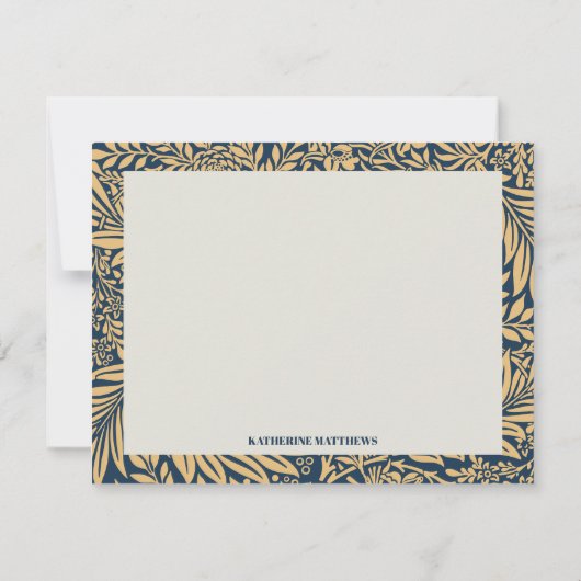  William Morris Larkspur Patroon Note Kaart Notitiekaartje (Achterkant)