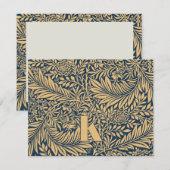  William Morris Larkspur Patroon Note Kaart Notitiekaartje (Voorkant / Achterkant)