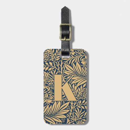 William Morris Larkspur Pattern Bagagelabel (Voorkant verticaal)
