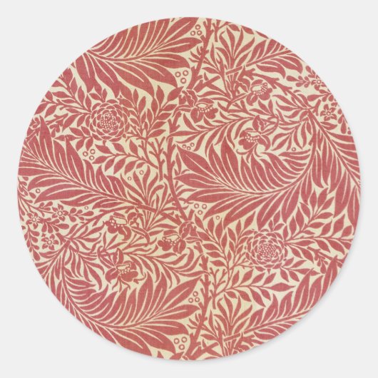 William Morris Larkspur Ronde Sticker (Voorkant)