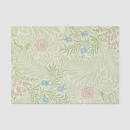 William Morris - Larkspur - Roze bloemen en blader Tissuepapier