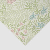 William Morris - Larkspur - Roze bloemen en blader Tissuepapier (Detail)