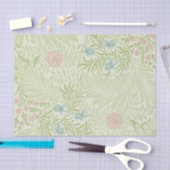 William Morris - Larkspur - Roze bloemen en blader Tissuepapier (Craft)