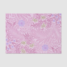 William Morris - Larkspur - Roze bloemen en blader Tissuepapier