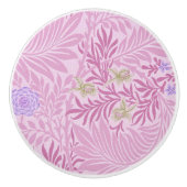 William Morris, Larkspur - Roze & Paarse Bloemen Keramische Knop (Voorkant)