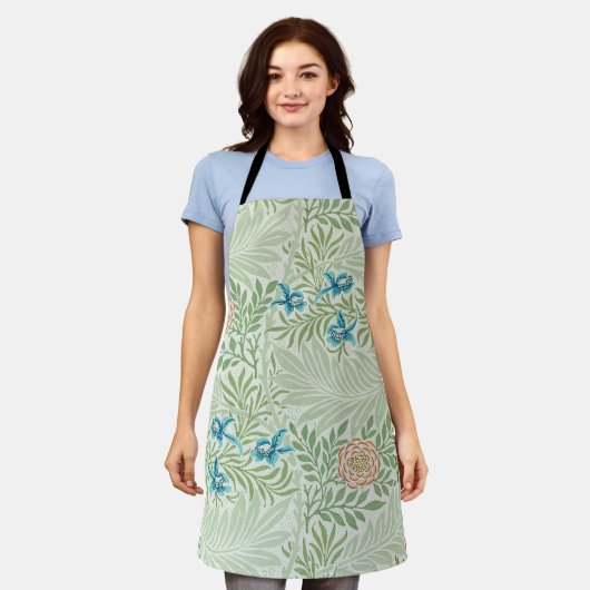 William Morris Larkspur Schort (Gedragen)