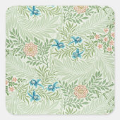 William Morris Larkspur Vierkante Sticker (Voorkant)