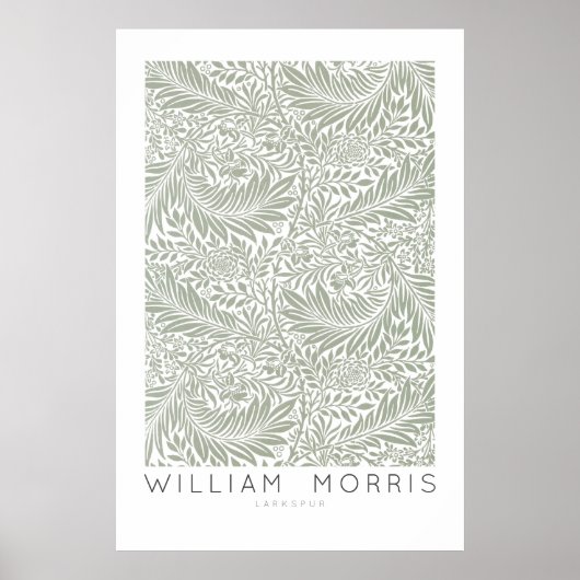 William Morris Larkspur Wall Art Print (Voorkant)