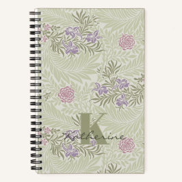 William Morris Lavender & Roze Larkspur Patroon Notitieboek