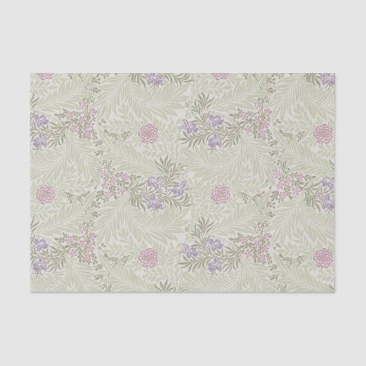 William Morris Lavender & Roze Larkspur Patroon Tissuepapier (Voorkant)