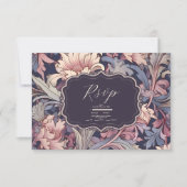  William Morris Lavender Wedding RSVP Kaartje (Voorkant)