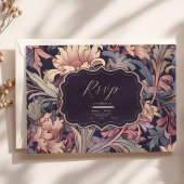  William Morris Lavender Wedding RSVP Kaartje