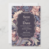  William Morris Lavender Wedding Save The Date (Voorkant)