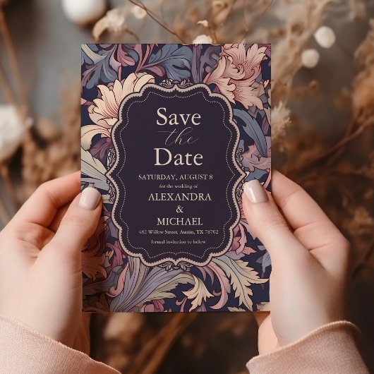  William Morris Lavender Wedding Save The Date