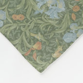 William Morris Leaves Floral Bird Iris Fleece Deken (Hoek)