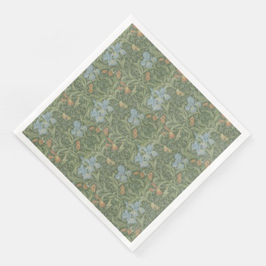 William Morris Leaves Floral Bird Iris Servet (Hoek)