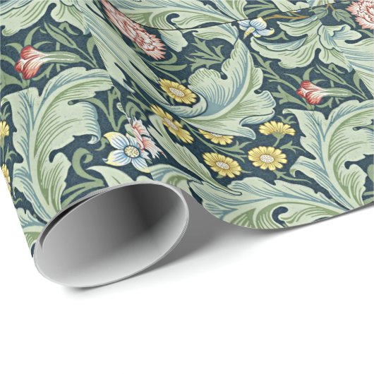 William Morris - Leicester  bloemontwerp Cadeaupapier (Rol Hoek)