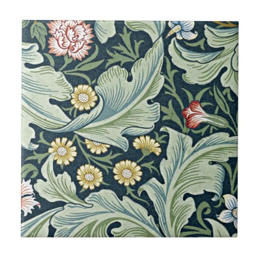 William Morris - Leicester  bloemontwerp Tegeltje (Voorkant)