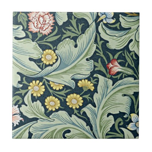 William Morris - Leicester  bloemontwerp Tegeltje (Voorkant)