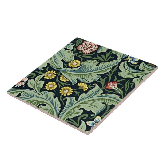 William Morris - Leicester Ceramic Tile Tegeltje (Zijkant)