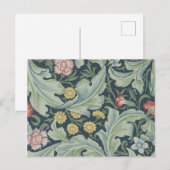 William Morris Leicester Leaves Flowers Carnance Briefkaart (Voorkant / Achterkant)