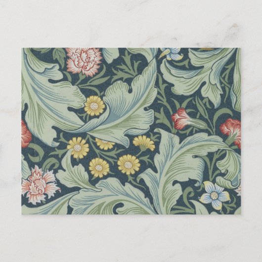 William Morris Leicester Leaves Flowers Carnance Briefkaart (Voorkant)
