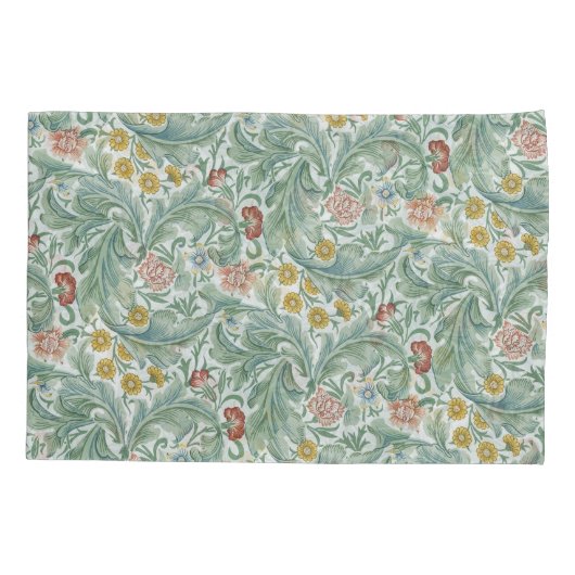 William Morris Leicester Leaves Flowers Carnance Kussensloop (Achterkant-Links)