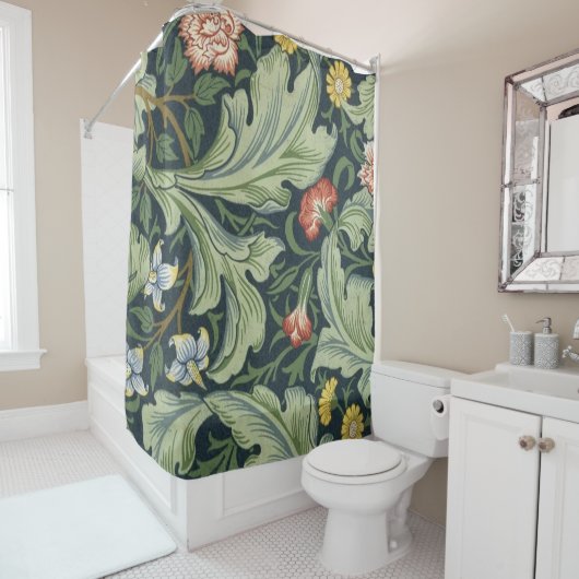 William Morris Leicester Pattern Douchegordijn (In situ)