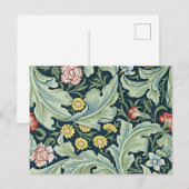 William Morris - Leicester vintage bloemontwerp Briefkaart (Voorkant / Achterkant)