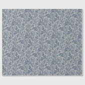 William Morris Leiste Blau Distel Behang Cadeaupapier (Vlak)