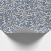 William Morris Leiste Blau Distel Behang Cadeaupapier (Hoek)