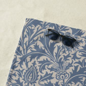 William Morris Leiste Blau Distel Behang Strandlaken (In situ)