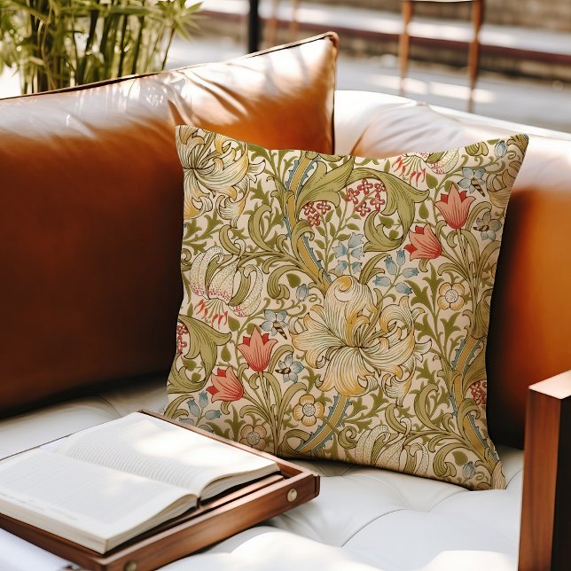 William Morris Lelie Art Nouveau Bloempatroon Kussen (Creator heeft geüpload)