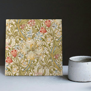 William Morris Lelie Art Nouveau Bloempatroon Tegeltje