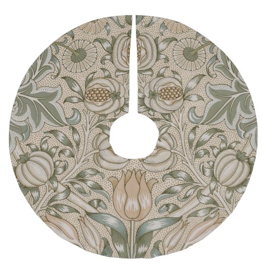 William Morris Lelie en Granaatappel Bloempatroon Kerstboom Rok (Voorkant)