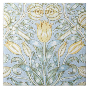 William Morris lelie en granaatappel bloempatroon Tegeltje