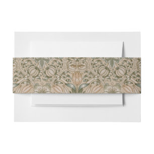 William Morris Lelie en Granaatappel Bloempatroon Uitnodigingen Wikkel
