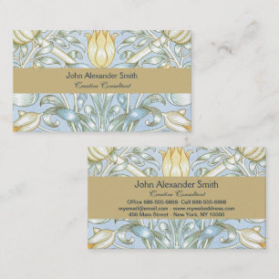 William Morris lelie en granaatappel bloempatroon Visitekaartje