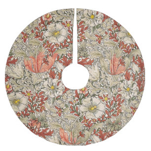 William Morris Lente Compton Bloem Vintage Rood Kerstboom Rok