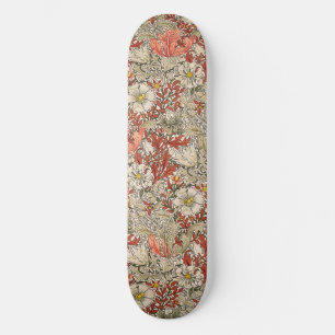 William Morris Lente Compton Bloem Vintage Rood Persoonlijk Skateboard