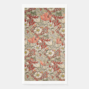 William Morris Lente Compton Bloem Vintage Rood Servet