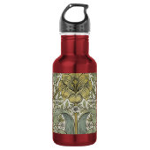 William Morris Lente Struik Gele Bloem Kunst Waterfles (Voorkant)