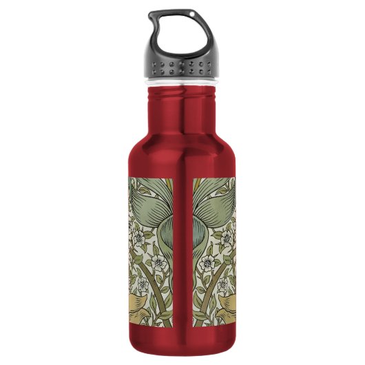 William Morris Lente Struik Gele Bloem Kunst Waterfles (Achterkant)