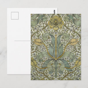William Morris Lentebos Geel Bloemmotief Kunst Briefkaart