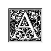 William Morris Letter A Monogram Rubberstempel (Afrduk)